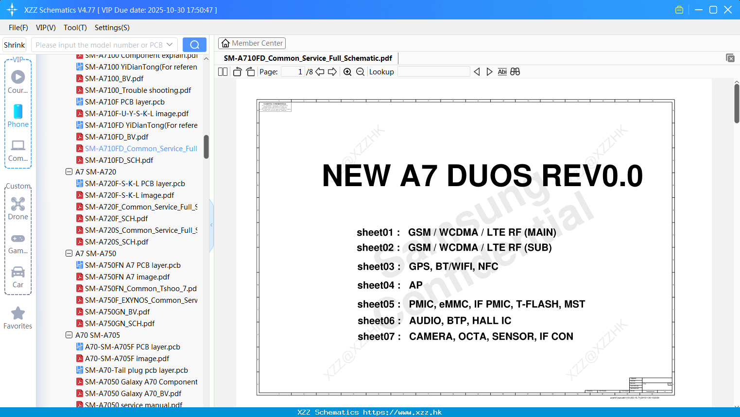 Samsung SM-A710FD_Common_Service_Full_Schematic